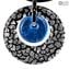 Colgante doble - Azul - Cristal de Murano original OMG