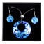 Parure Cortina Round - Hellblau - Original Murano Glas