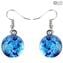 Parure Cortina Round - Hellblau - Original Murano Glas