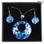 Parure Cortina Round - light Blue - Original Murano Glass