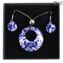 Parure Cortina Round - Bleu - Verre de Murano original