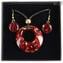 Parure Cortina Round - Red - Original Murano Glass