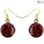 Parure Cortina Round - Red - Original Murano Glass