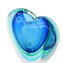 Vase Herz - Hellblau Sommerso - Original Murano Glas OMG