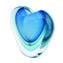Vase Herz - Hellblau Sommerso - Original Murano Glas OMG