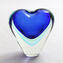 Vase Heart - Light Blue Sommerso - Original Murano Glass OMG 