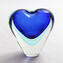 Vase Heart - Light Blue Sommerso - Original Murano Glass OMG 