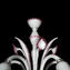 Lustre veneziano - Rosa branco - Vidro Murano original
