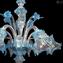 Venetian Chandelier Laguna - Crystal glass and Aquamare - Original Murano Glass