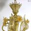 Venezianischer Kronleuchter - Ginestra Smoked Gold - Original Muranoglas