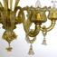 Lámpara de araña veneciana - Ginestra Smoked Gold - Cristal de Murano original
