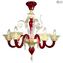 Lámpara de araña veneciana - Rosa mosqueta - Cristal de Murano original OMG