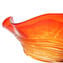 ソンブレロボウル赤と琥珀色-吹きガラス