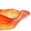 Sombrero Bowl rot und bernsteinfarben - Geblasenes Glas