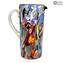 Krug Polychrom Silber - Mirò - Original Murano Glas OMG