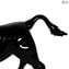 Black Bull - Sculpture - Original Murano Glass OMG