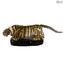 Tiger on Base - Sculpture - Original Murano Glass OMG