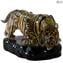 Tigre na Base - Escultura - Vidro Murano Original OMG