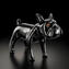 Cane Bulldog Francese - Scultura Realistica - Vetro di Murano Originale