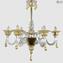 Lustre Venetian Elisabetta - Ouro - Vidro Murano Original OMG