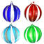 4er Set Weihnachtskugel - Canes Fantasy - Murano Glass Xmas