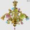 الثريا الفينيسية Rosetto Ambra - زجاج مورانو الأصلي