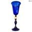 Calice Veneziano - Blu Flute - Vetro di Murano Originale OMG