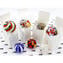 Set of 4 Christmas Ball - Twisted Fantasy with Gold - Murano Glass Xmas