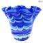 Missoni Bowl Centerpiece - Blue - Original Murano Glass OMG®