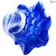 Missoni Bowl Centerpiece - Blue - Original Murano Glass OMG®