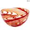 Bowl - Red Floyd - Original Murano Glass OMG