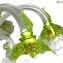 Venetian Chandelier Rosetto White Green - Original Murano Glass