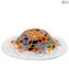 Rainbow Bowl Centerpiece - white - Original Murano Glass OMG