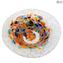 Rainbow Bowl Centerpiece - white - Original Murano Glass OMG