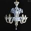 Lustre Venetian Crystal Blue Pastorale - Vidro Murano Original