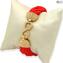 Bracelet Millefili Conterie - Rouge - Verre de Murano Original OMG®