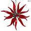 Rote Madusan Lampe - 6 Lichter - Original Murano Glass OMG