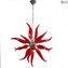 Red Madusan Lamp - 6 Lights - Original Murano Glass OMG