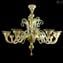 Lustre veneziano Calergi Pastorale - Ouro 24 kt - Vidro Murano Original OMG