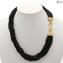 Collier Millefili Conterie - noir - Verre de Murano Original OMG