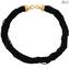 Collar Millefili Conterie - negro - Cristal de Murano original OMG