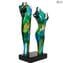 Double Corps - Cubisme - Verre de Murano Original