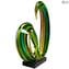 Green Waves - Sculpture - Original Murano Glass OMG