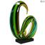 Green Waves - Sculpture - Original Murano Glass OMG