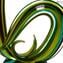 Green Waves - Sculpture - Verre de Murano Original OMG