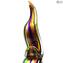 Chamas multicoloridas - Escultura - Vidro Murano Original OMG