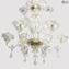 Araña Veneciana Cadoro 8 luces - Oro puro - Cristal de Murano original OMG