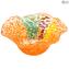 Bowl Centerpiece Rainbow - Orange - Original Murano Glass OMG