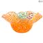 قطعة مركزية للوعاء قوس قزح - برتقالي - زجاج مورانو الأصلي OMG