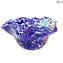 Centre de Table Bowl Arc-en-ciel - Bleu - Verre de Murano Original OMG